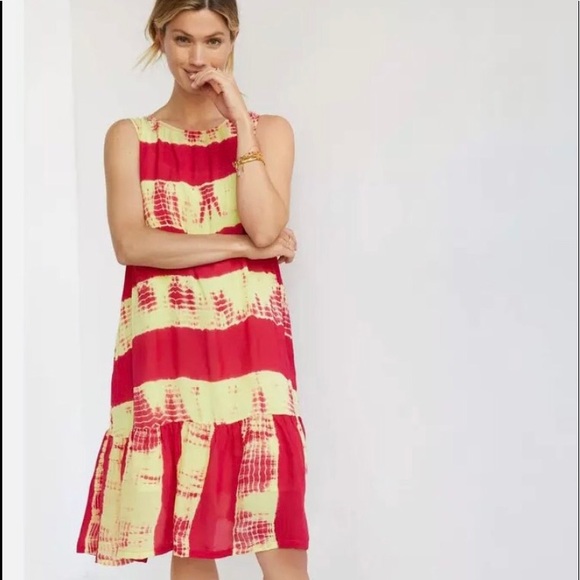 norblack norwhite Dresses & Skirts - 💛💗Beautiful Anthropologie Norblack Norwhite pink and yellow tie dye dress💝